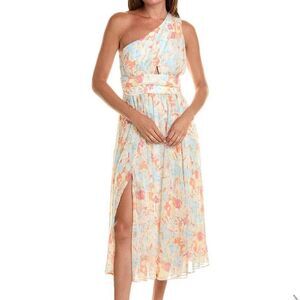 Likely One Shoulder Cut Out Sara Midi Dress 4 NEW Women